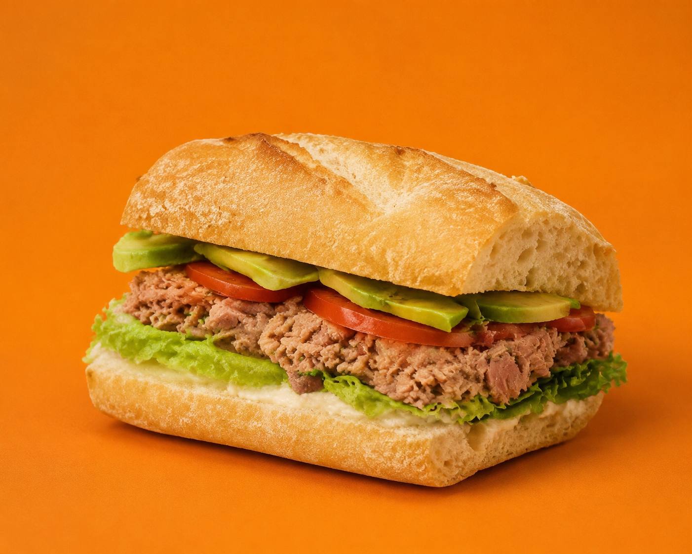 Avocat Sandwich de Melyza Tacos : thon, avocat, tomate et salade